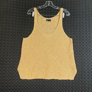 GAP Yellow Knit Tank Top Sleeveless Casual Summer Top‎ Women's Size XL